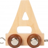 Trævogn med bogstavet A til togbane SMALL FOOT