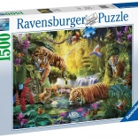 Puslespil 1500 brikker Rolige tigre RAVENSBURGER