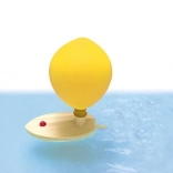 Træbåd med luftdrev