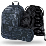 Skolesæt BAAGL Core Technic: rygsæk, penalhus, pose