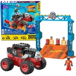 Byggesæt HOT WHEELS Mega Bone Shaker Crush Course – monstertruck med rampe, 151 dele