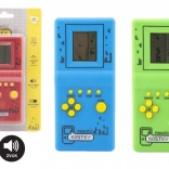 Elektronisk spil Faldende klodser puslespil plast 7 x 14,5 cm 3 farver med lyd på batterier