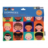 Petit Collage domino 2 i 1 følelser og tal