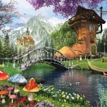 ART PUZZLE eventyrhus i en gammel støvle – 1000 brikker