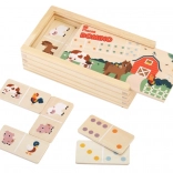domino farm 2kids toys – dobbeltsidet træ-domino til børn