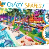 Puslespil TREFL Crazy Shapes – Miami Strand, 600 brikker