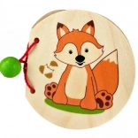 Træbilledbog med ræv og skovdyr