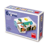 Træbilledklodser til børn – and, hund, træ (6 klodser)