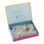 Magnetisk tavle med ord fra Roald Dahls bøger