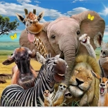 Diamantmaleri Safari selfie 30 × 40 cm