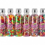 Plastperler med snor i lille dåse – farvemix